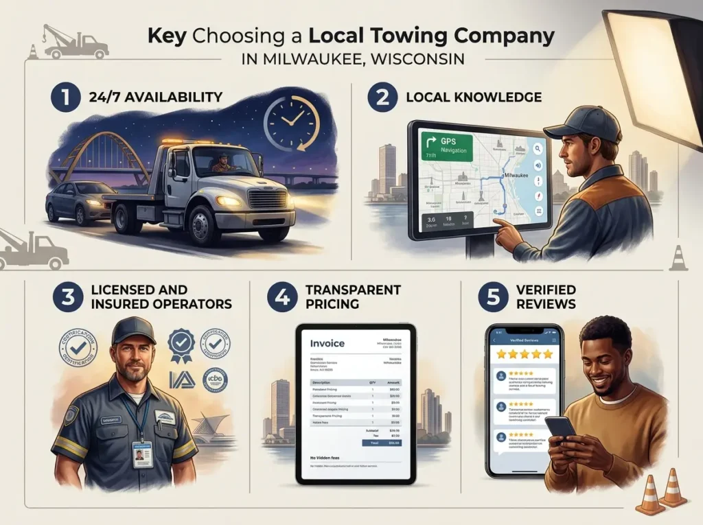 What to Look for in a Local Towing Company in Milwaukee