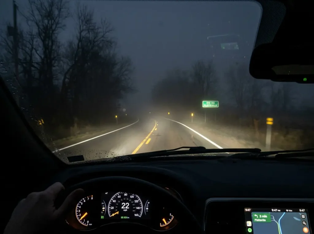 Foggy Night Driving Safety