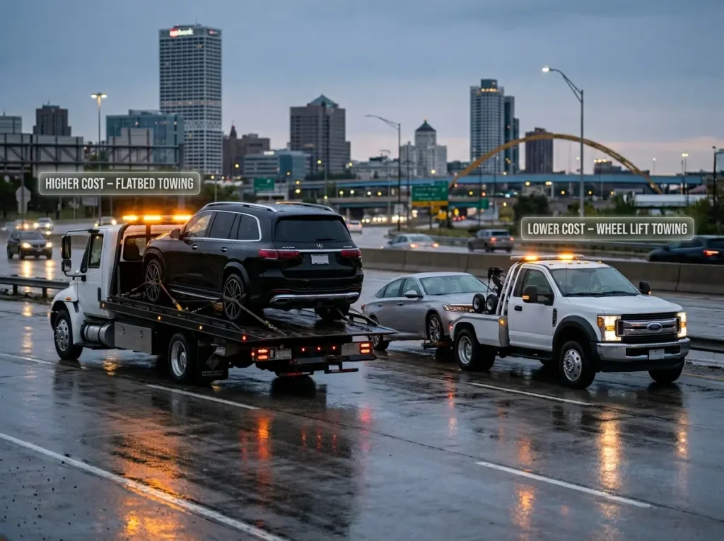 Flatbed Towing vs Wheel Lift Pricing