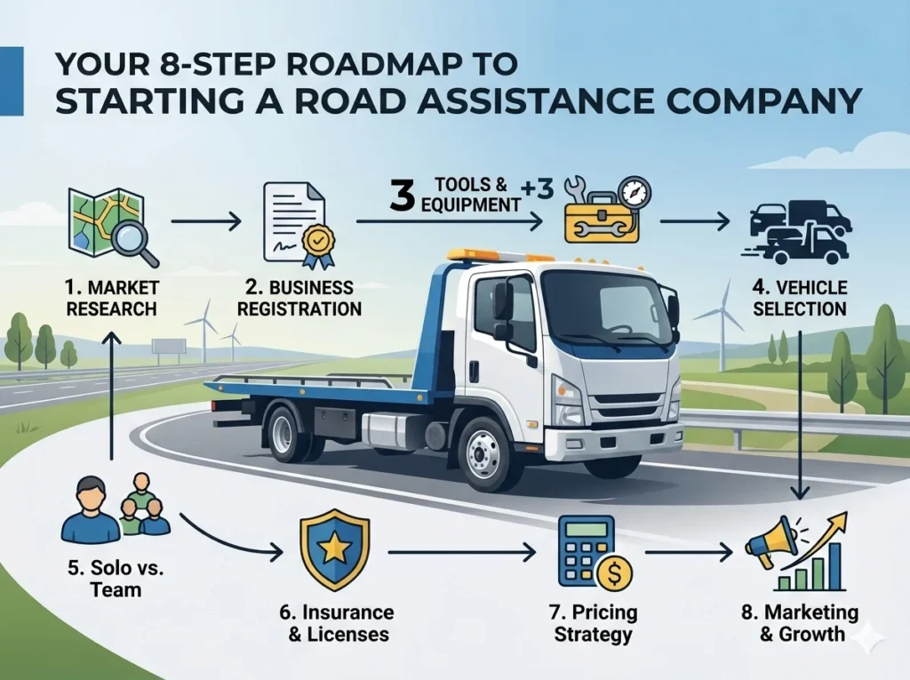 Step-by-Step Guide to Start a Roadside Assistance Business