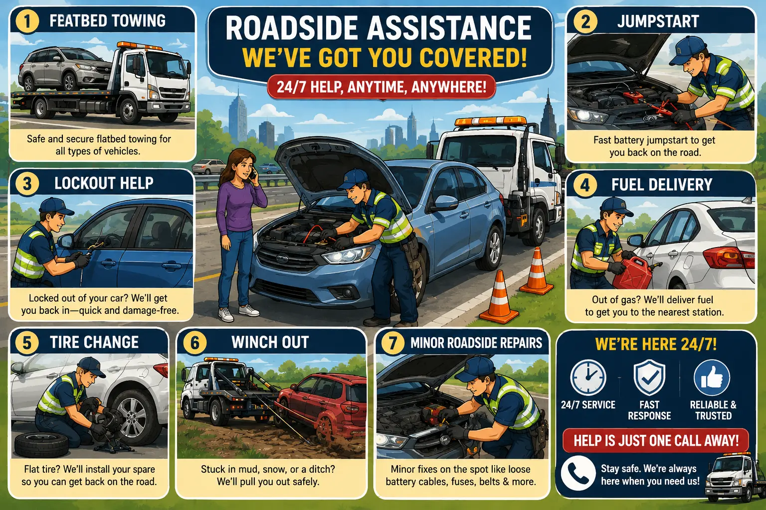 What Is Included in Roadside Assistance