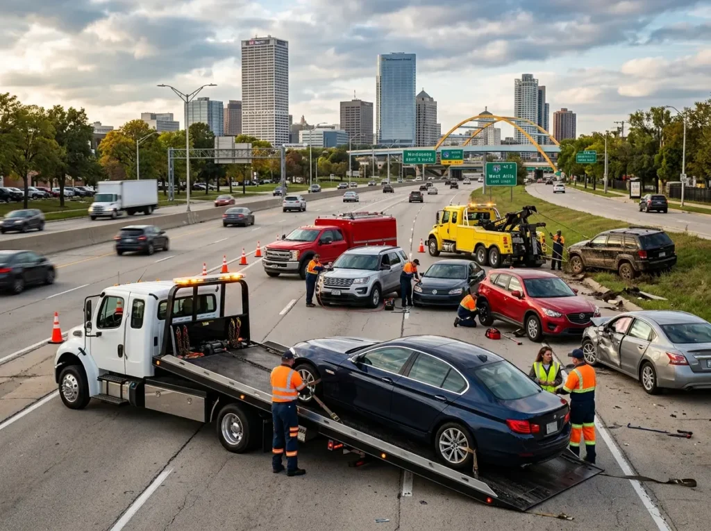 Different types of roadside assistance and towing service is provided to drivers