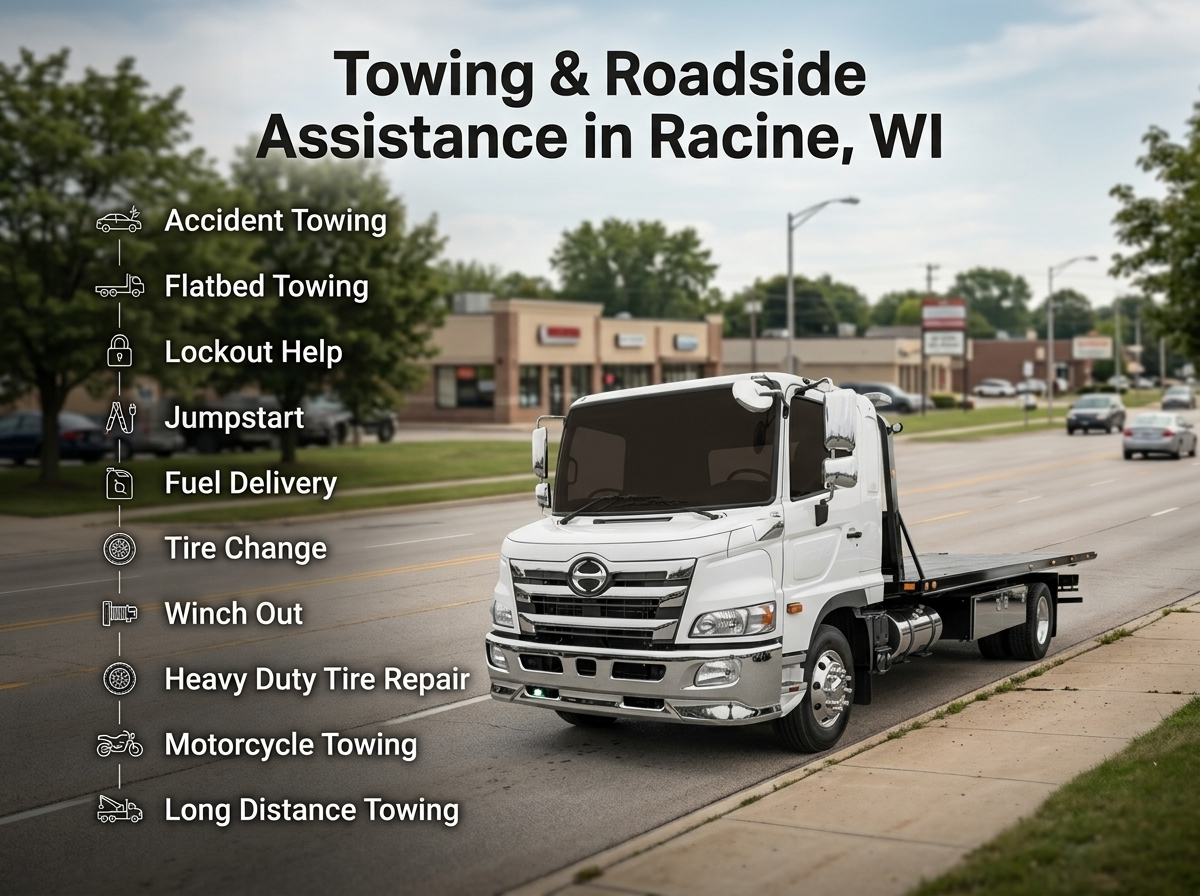 Full Range of Towing & Roadside Services in Racine