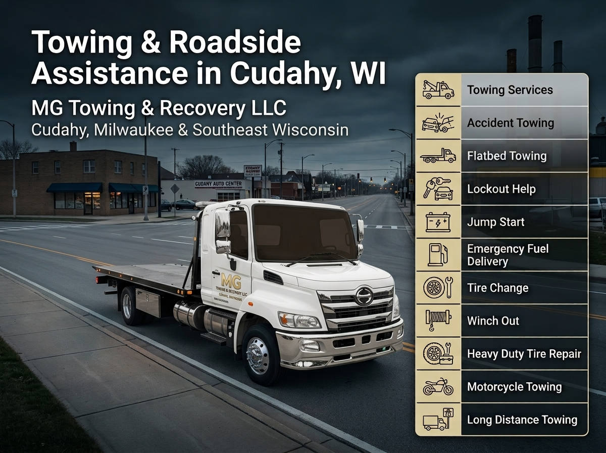 Our Complete Towing & Roadside Assistance Services in Cudahy